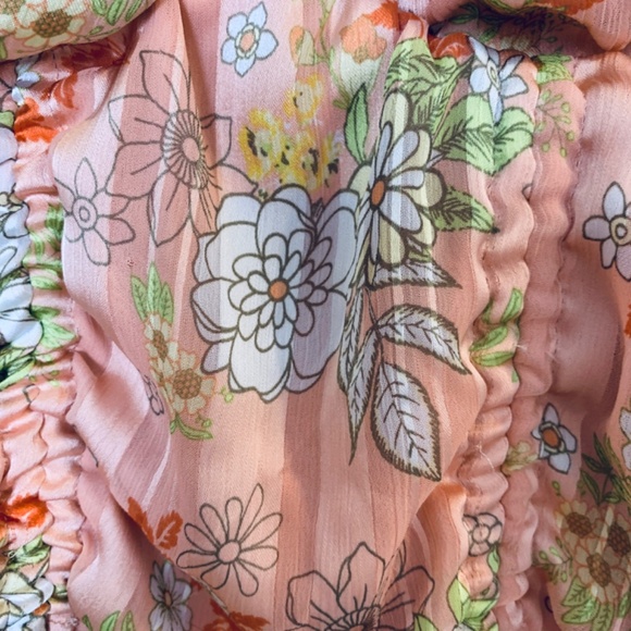 Maddden NYC Corset Top Juniors Medium Pink Ruched Coquette Lolita Fairy Core - Picture 8 of 14